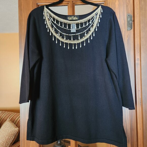 Bob Mackie Wearable Art Top - Womens Size Large EUC - Picture 1 of 6